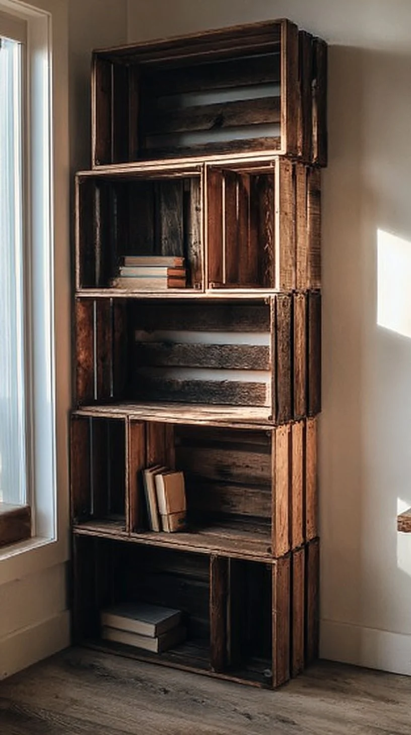 17+ Best Wooden Crate Shelf Ideas