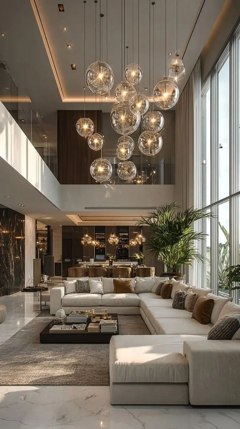 Contemporary living room design showcasing modern furniture and sleek decor