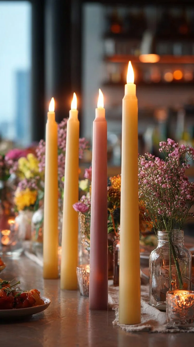 3-Pack LED Decorative Lighting Warm Flickering Gold - Flameless Taper Candles 11"