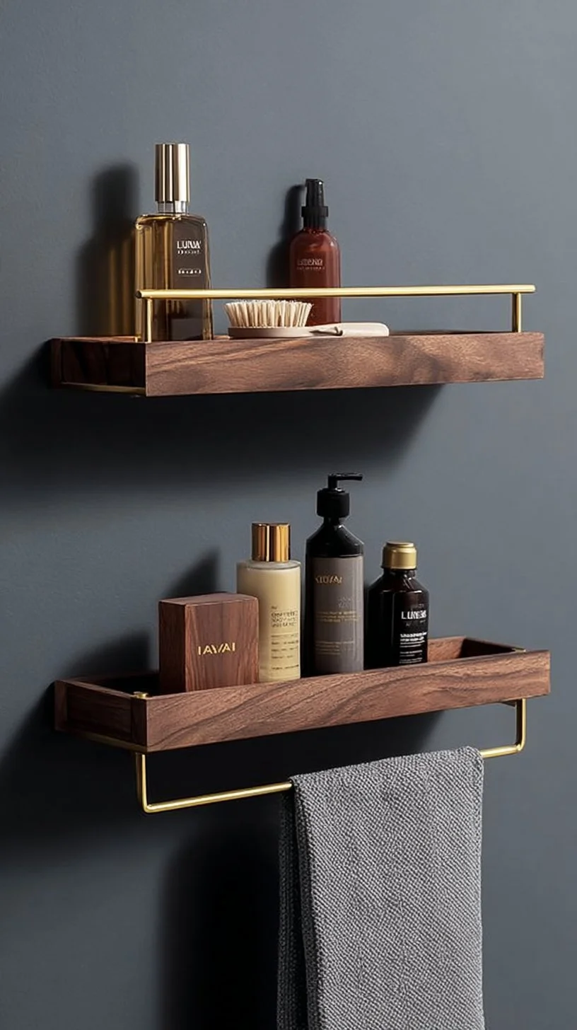 Bathroom Wall Shelf, Wooden Towel Rack, Towel Rack With Shelves, Bathroom Decor, Bathroom Storage Rack, Bathroom Storage Rack - Etsy UK