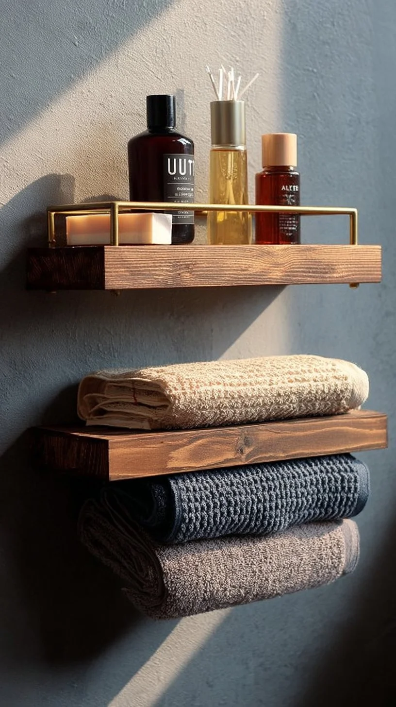 Bathroom Wall Shelf, Wooden Towel Rack, Towel Rack With Shelves, Bathroom Decor, Bathroom Storage Rack, Bathroom Storage Rack - Etsy UK