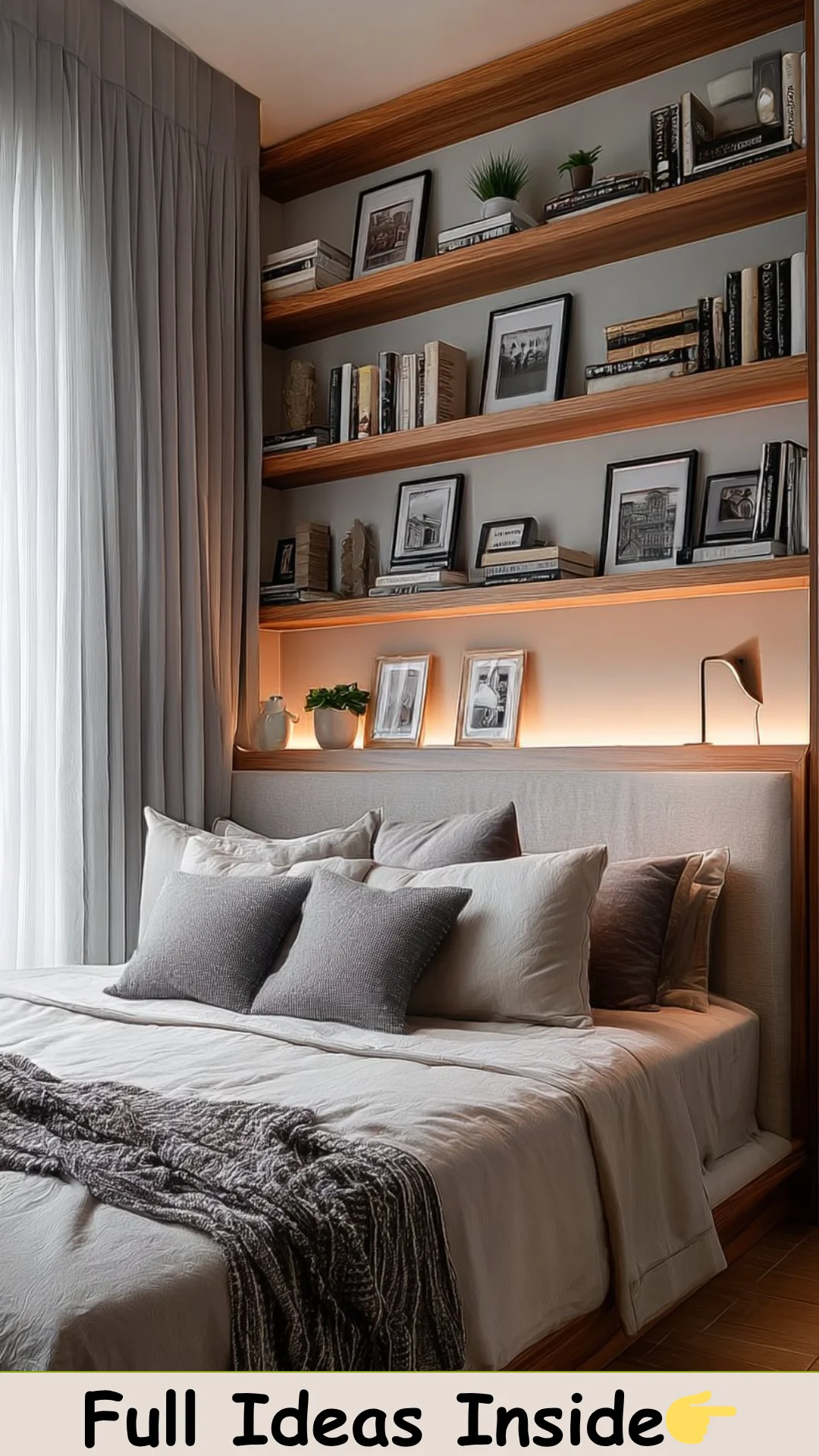 Bedroom Shelving Ideas Space-Saving Floating Shelves & Cozy Decor Minimalist Design Tips 🛏️