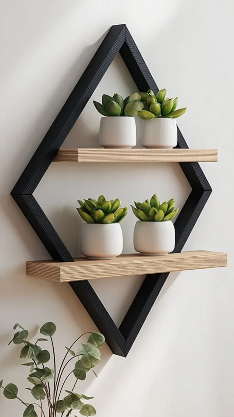 Double decorative frame with shelf for niche decoration 60 x 60cm