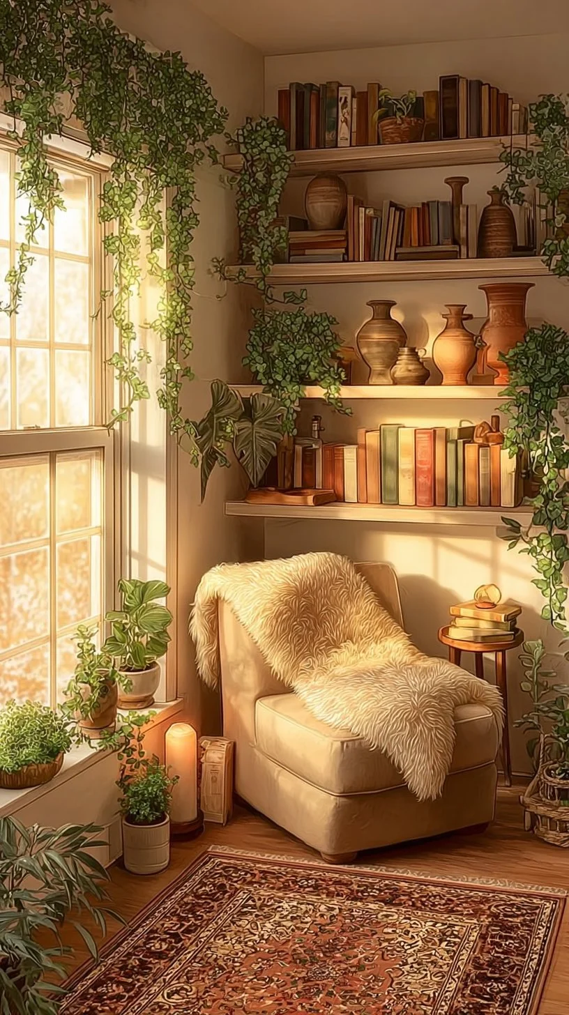 Dreamy Boho Corner Library: DIY Floating Shelves & Reading Nook Ideas