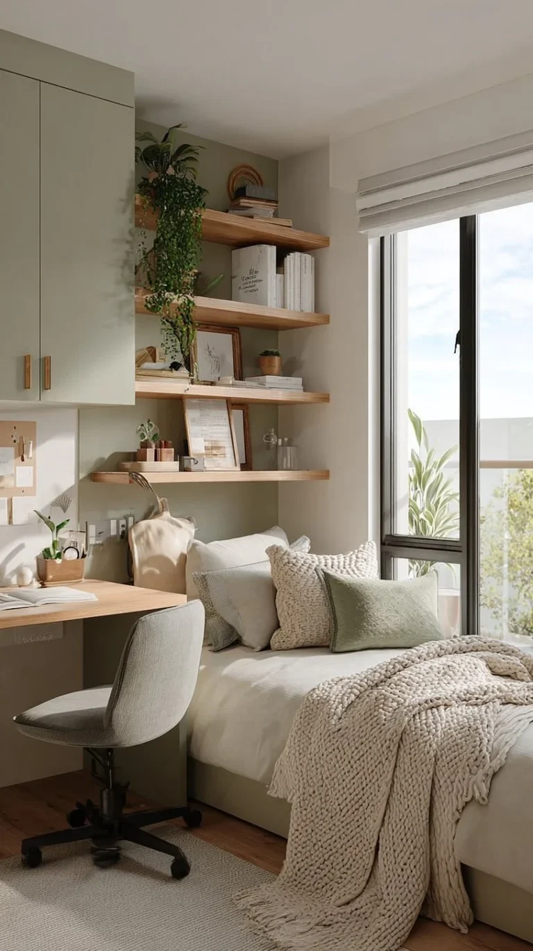 Stylish bedroom office area with modern design and functional workspace ideas