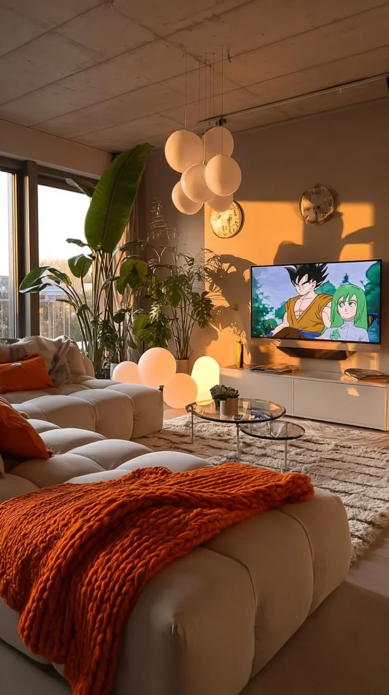 Futuristic apartment decor showcasing innovative bedroom and living room designs.