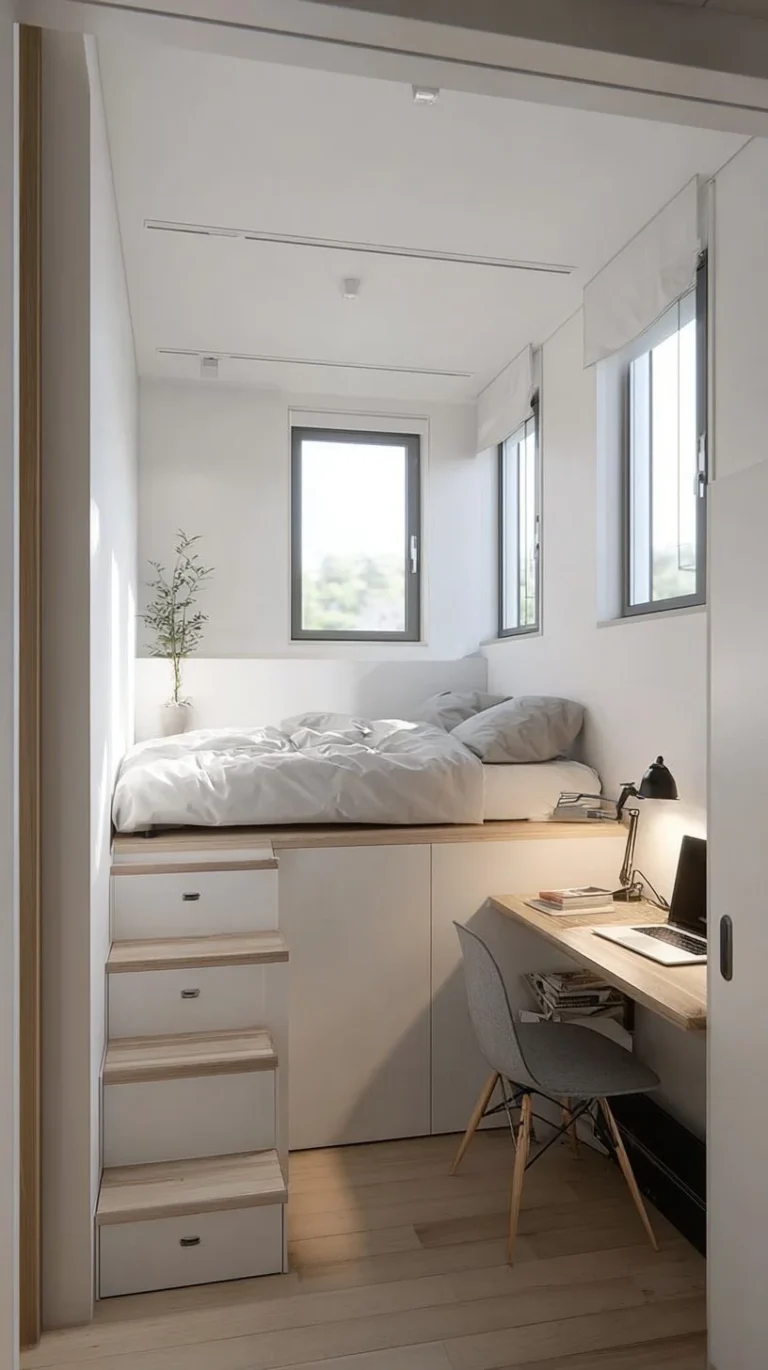 Creative tiny bedroom ideas for optimizing space and style in small rooms.