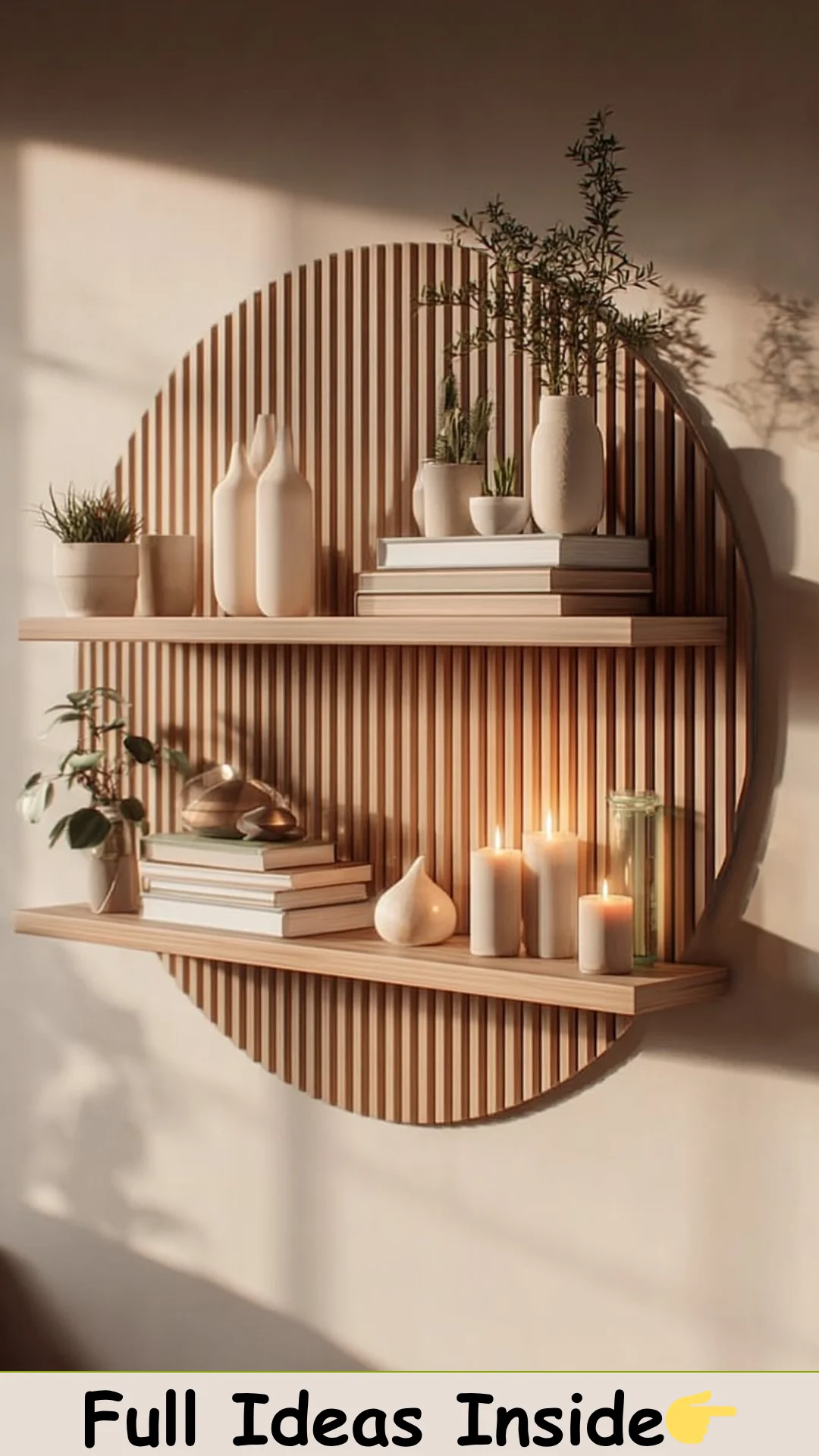 Modern Minimalist Wooden Wall Shelf Decor