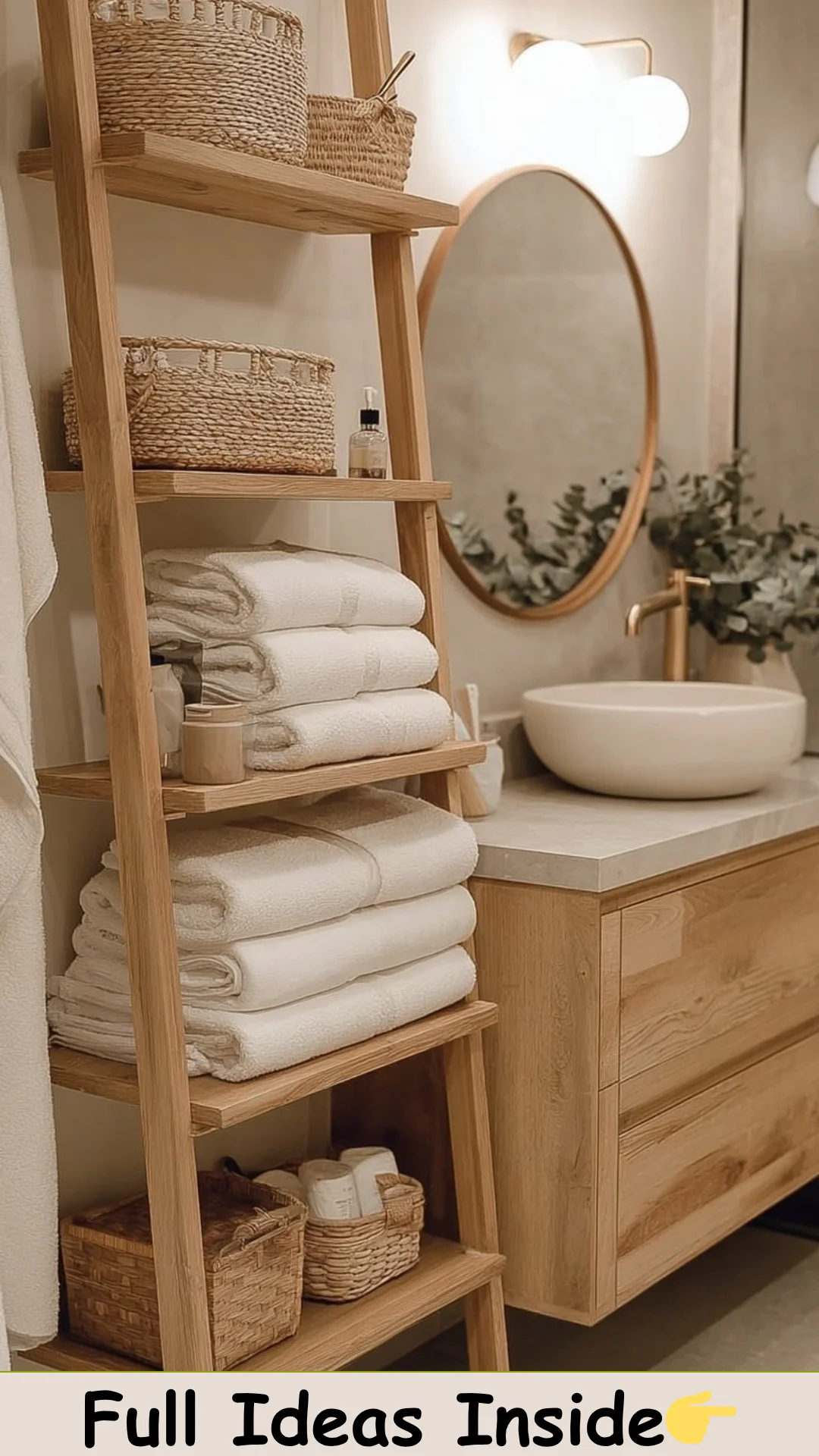 Small Bathroom Ideas with Storage and Ladder