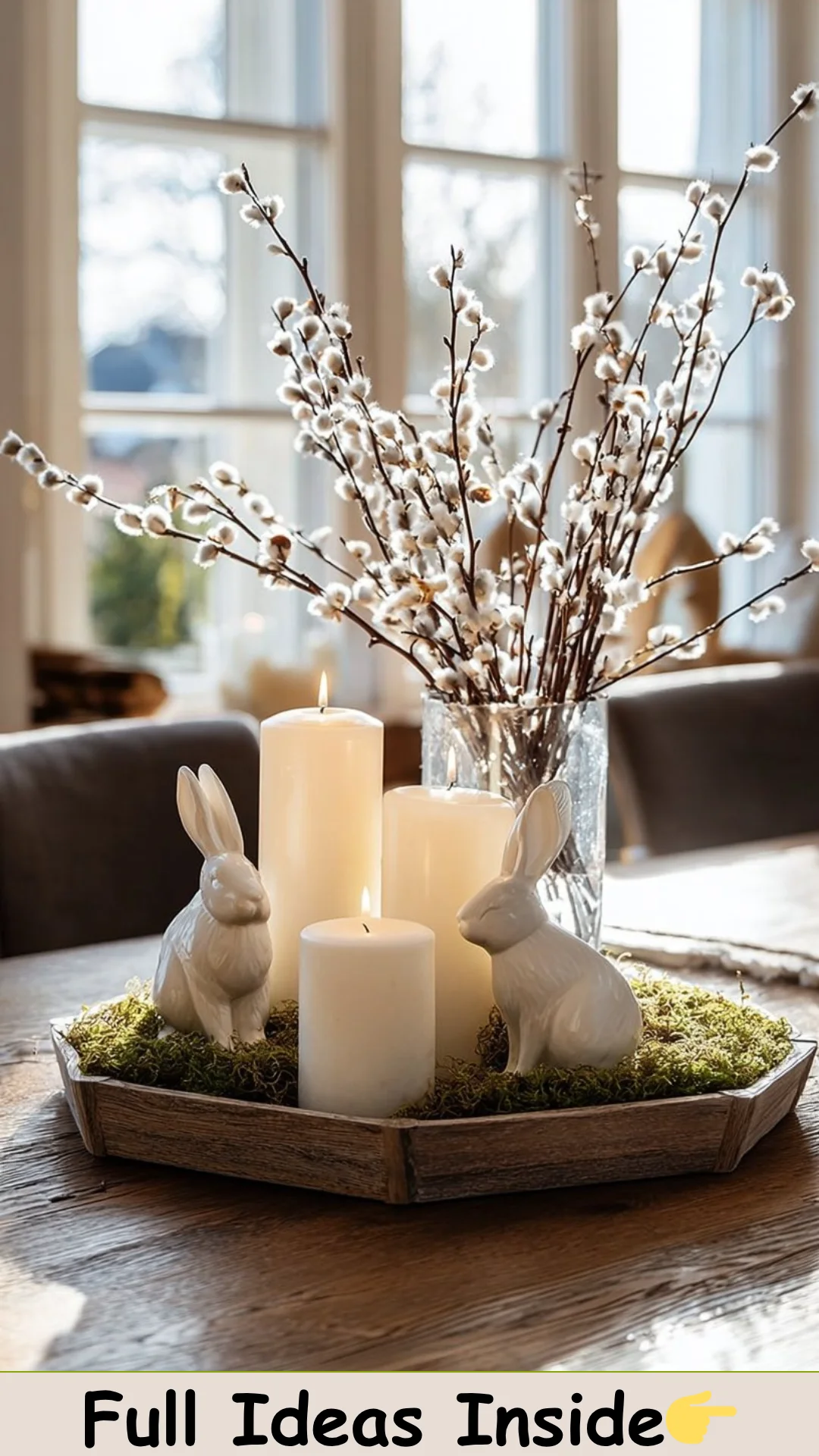 The Most Beautiful Decorative Tray: Branches, Flowers, and Candles