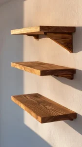 Trendy upcycled wood shelf showcasing creative designs for home decor