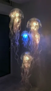 DIY jellyfish room decor ideas for a colorful ocean-inspired space.